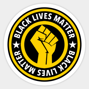 Black Lives Matter - YELLOW fist Sticker